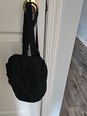 DKNY Black Quilted Puffer Crossbody Bag